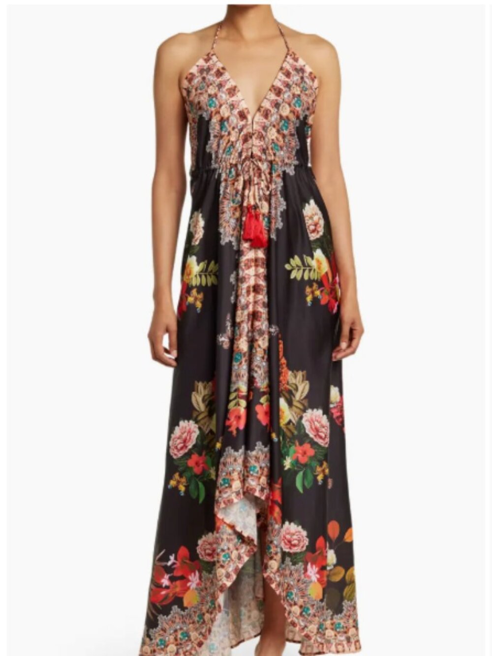 Floral Print Halter Cover-Up Dress RANEES